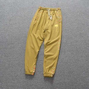 Palm Angels Colorful Dots Print Casual Trousers In Yellow